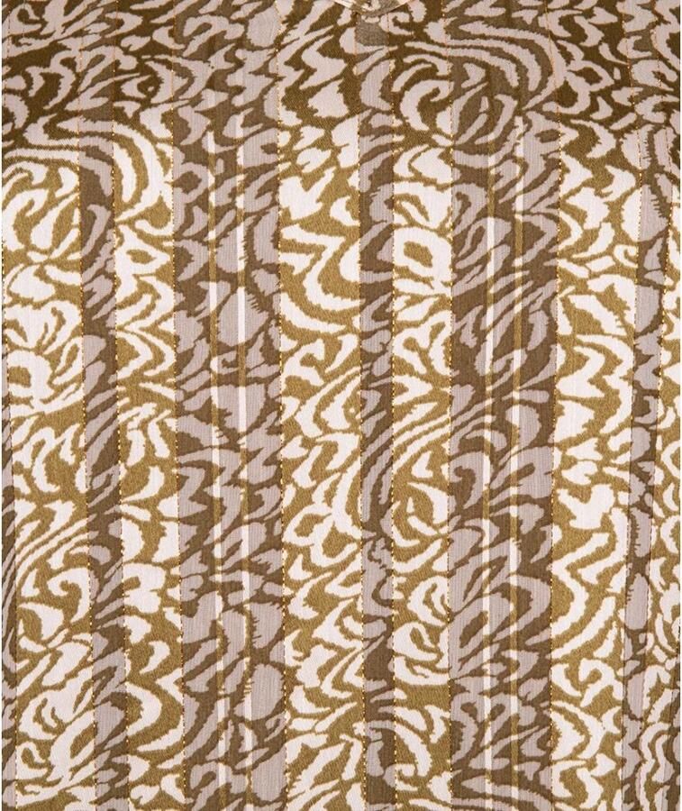 Esqualo Blouse met smokwerk en dimensionaal print Brown Dames