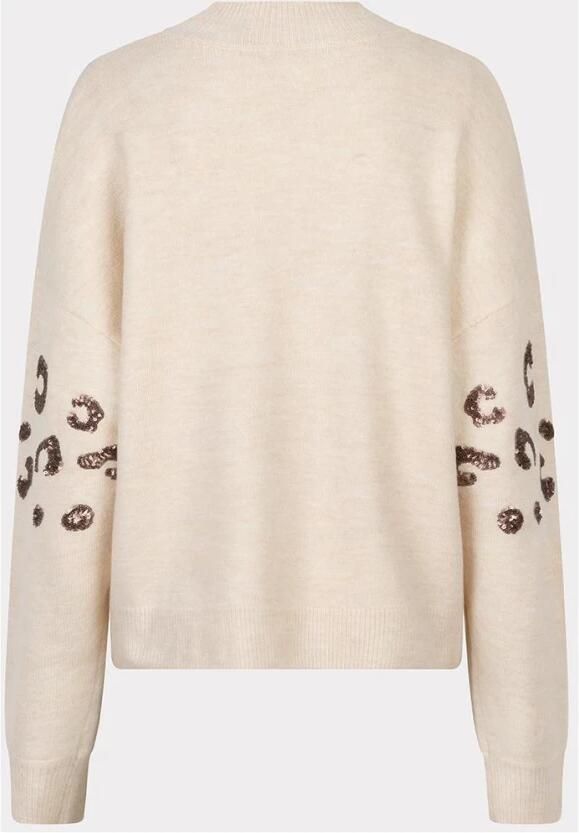 Esqualo Dieren Paillet Pullover Trui Beige Dames - Foto 3