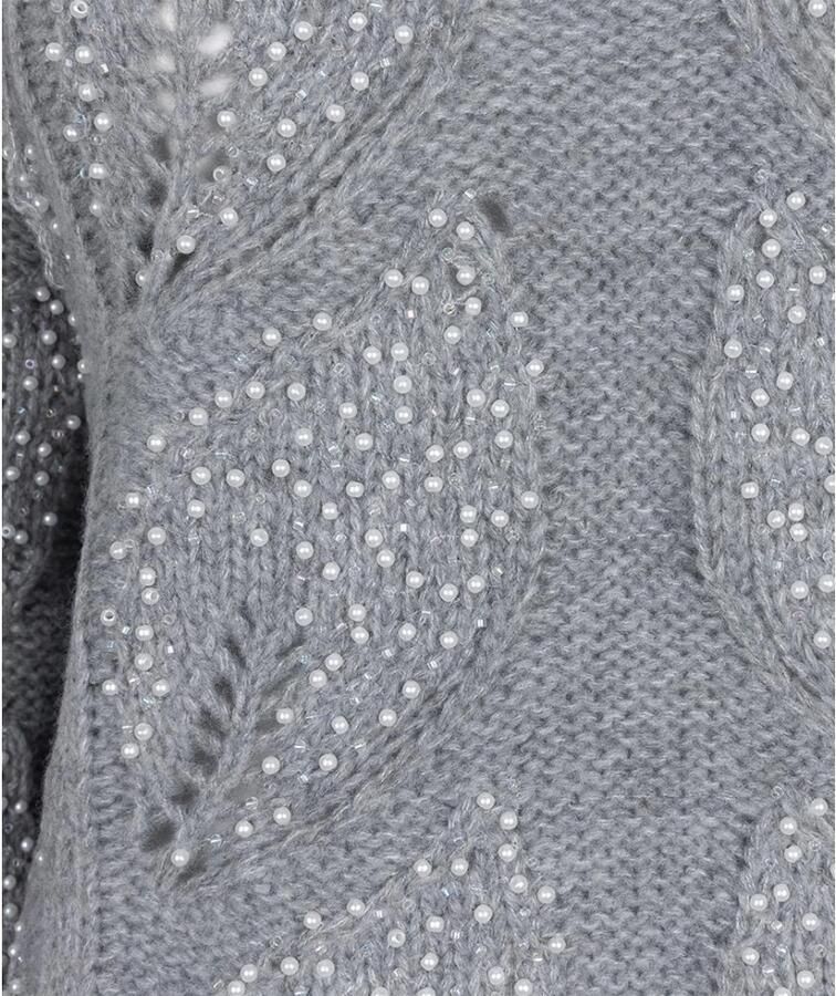 Esqualo Melange Parel Grijs Trui Gray Dames