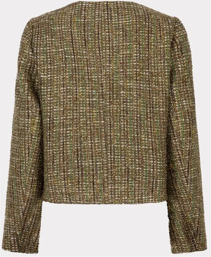 Esqualo Tweed Blazer Multi Color Green Dames - Foto 2