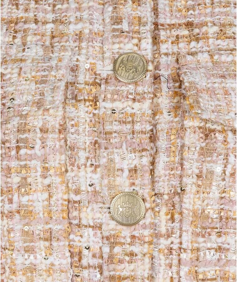 Esqualo Tweed Gilet Vest Sand Brown Dames