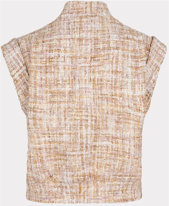 Esqualo Tweed Gilet Vest Sand Brown Dames - Foto 2