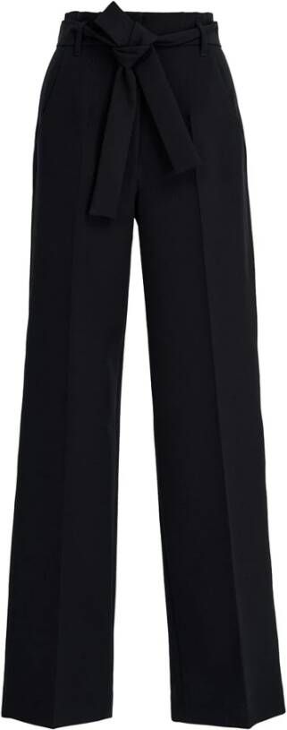 Essentiel Antwerp Hoge taille broek van gerecyclede polyester met rechte pijpen Zwart Dames