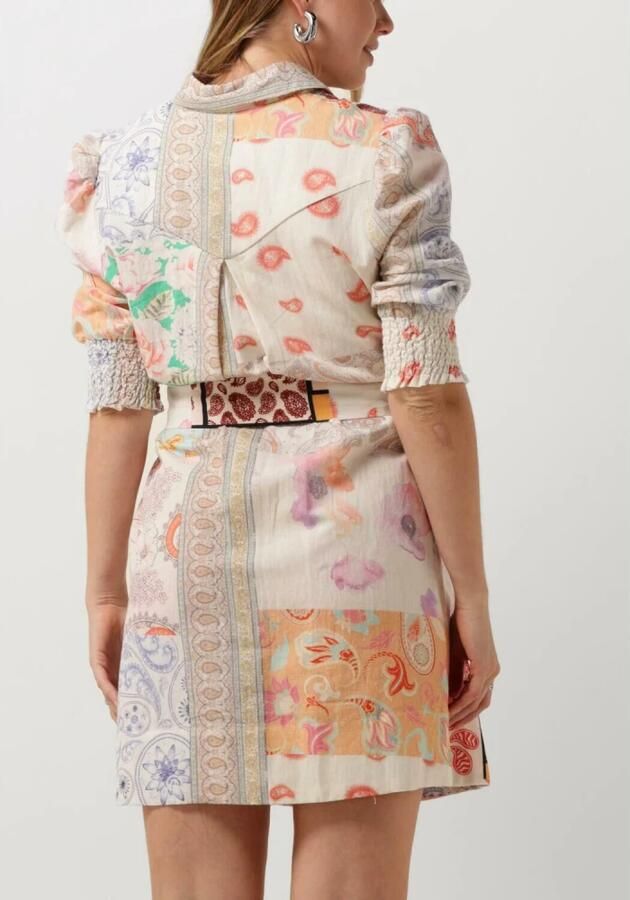 Est'Seven Crème Mini Jurk Elise Multicolor Dames - Foto 2