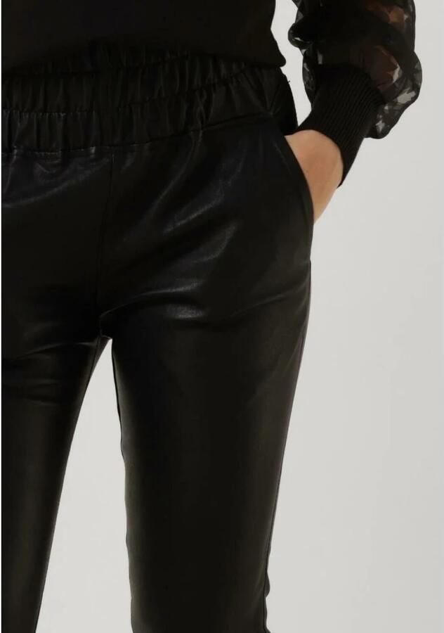 Est'Seven Hoge Taille Zwarte Chino Broek Black Dames - Foto 4