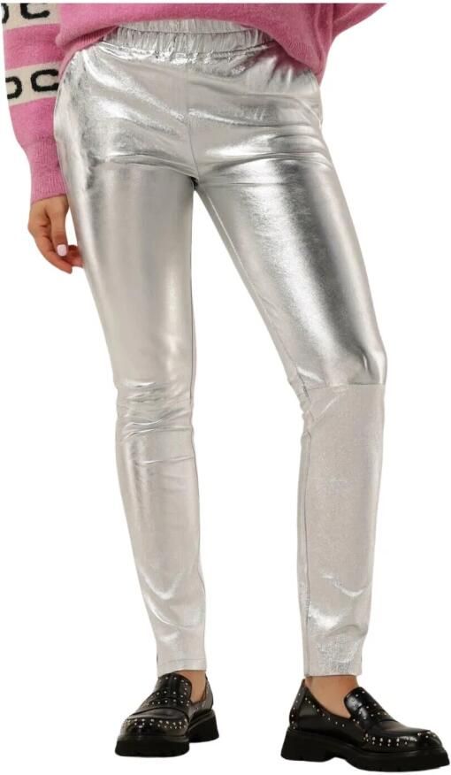 EST'SEVEN Dames Broeken Est chino Stretch Leather Zilver - Foto 5