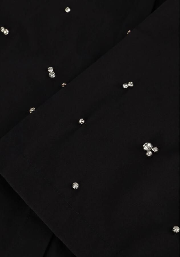 Est'Seven Zwarte Blouse met Strass-steentjes Black Dames