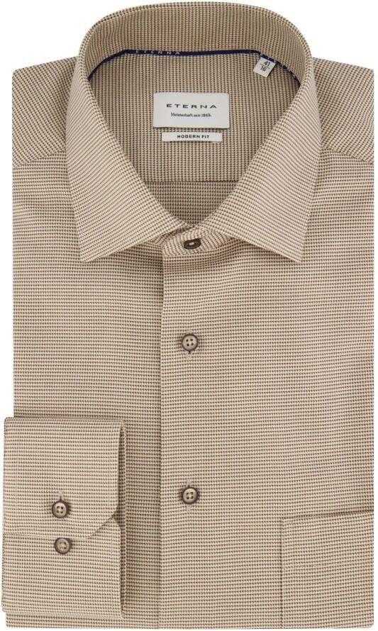 ETERNA REGULAR FIT Regular fit zakelijk overhemd met effen structuur