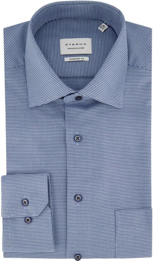 Eterna Overhemd met lange mouwen Comfort fit NON IRON (strijkvrij)