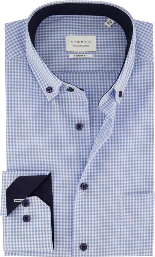 Eterna Overhemd met lange mouwen MODERN FIT NON IRON (strijkvrij) - Foto 7