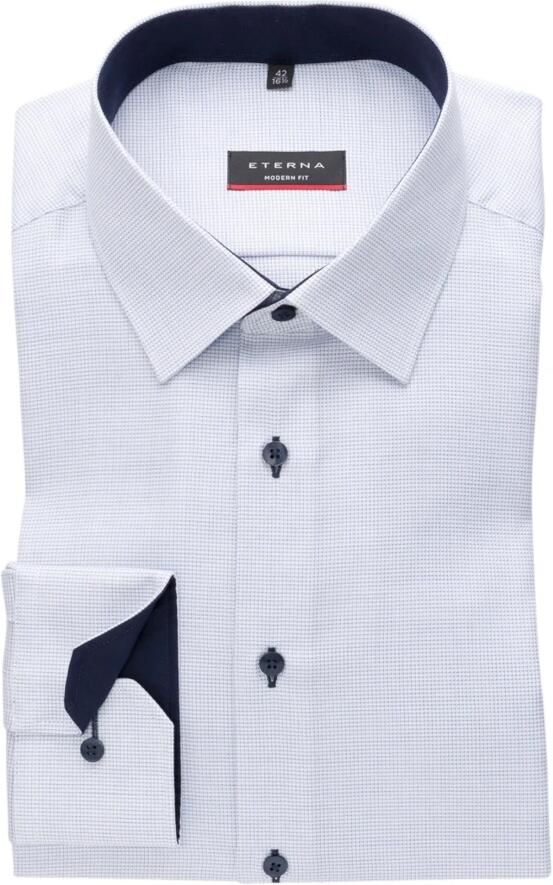 Eterna Overhemd met lange mouwen MODERN FIT NON IRON (strijkvrij) - Foto 7