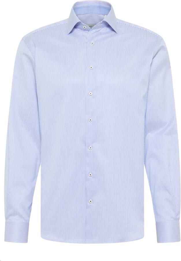 Eterna Gestreepte Lichtblauwe Overhemdjurk Blue Heren - Foto 4