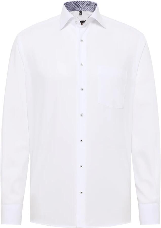 Eterna Klassiek Poplin Overhemd met Moderne Pasvorm White Heren
