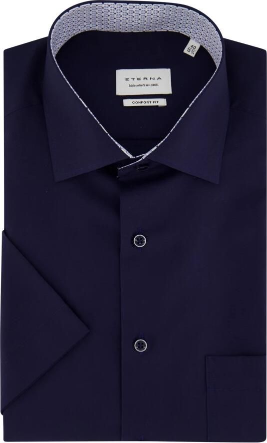 Eterna Overhemd met korte mouwen Comfort fit NON IRON (strijkvrij)