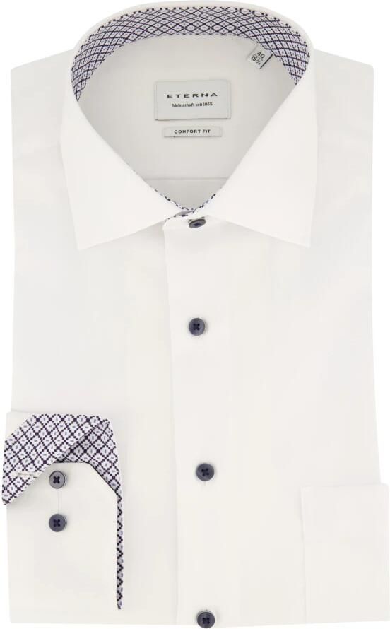 Eterna Wit Business Overhemd Comfort Fit White Heren