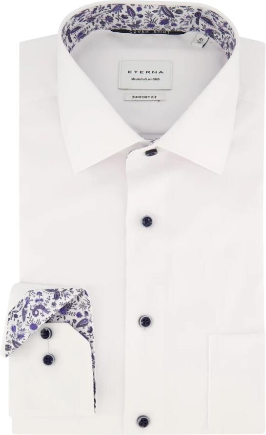 Eterna Comfort fit zakelijk overhemd met borstzak