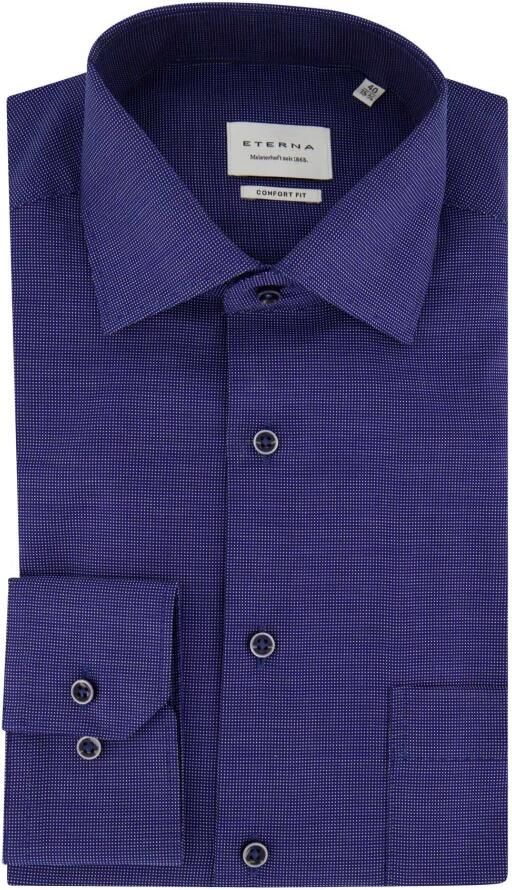 Eterna Zakelijk Overhemd Jurk Donkerblauw Blue Heren - Foto 2