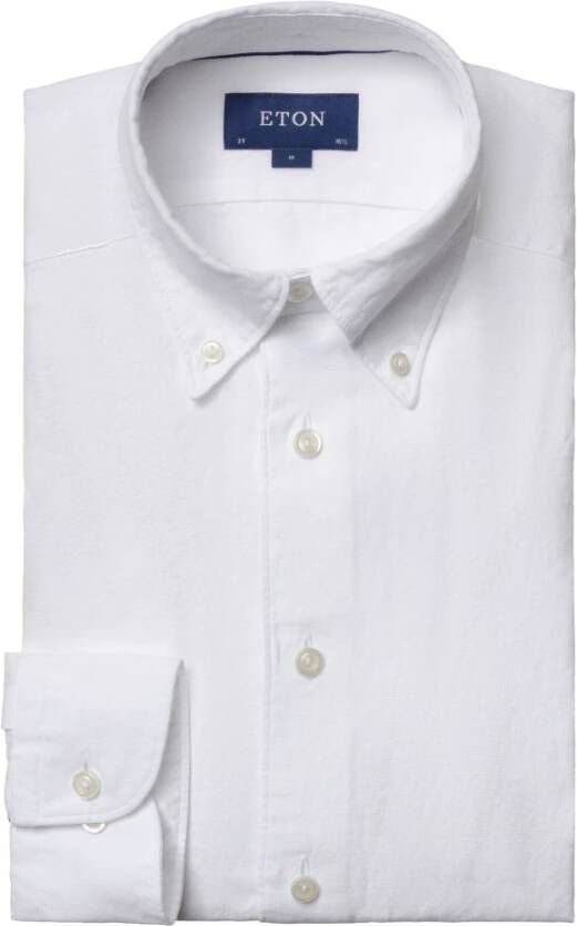 Eton Button Down Overhemd Slim passen Wit Heren