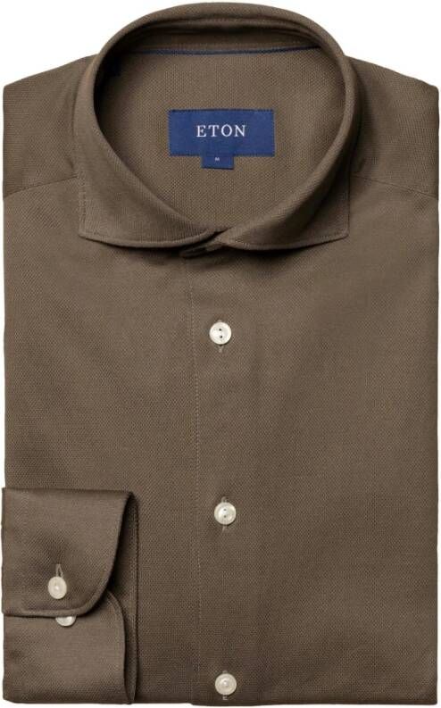 Eton Casual Overhemd voor de Moderne Man Brown Heren