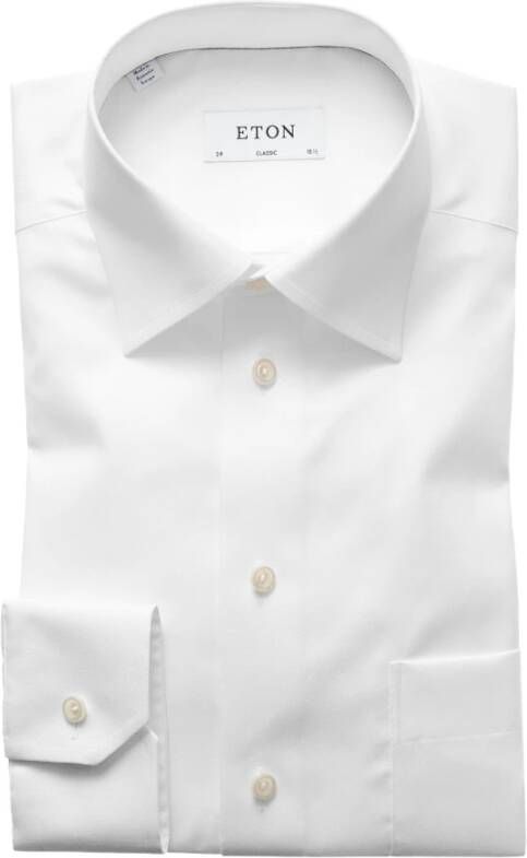 Eton Klassiek Fit Formeel Overhemd White Heren