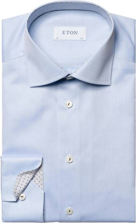 Eton Contemporary fit overhemd Blauw Heren