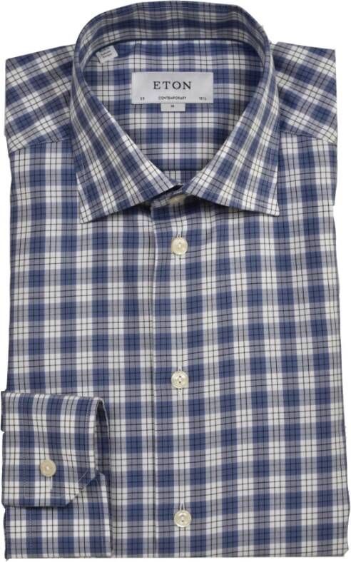 Eton Contemporary fit overhemd Blauw Heren