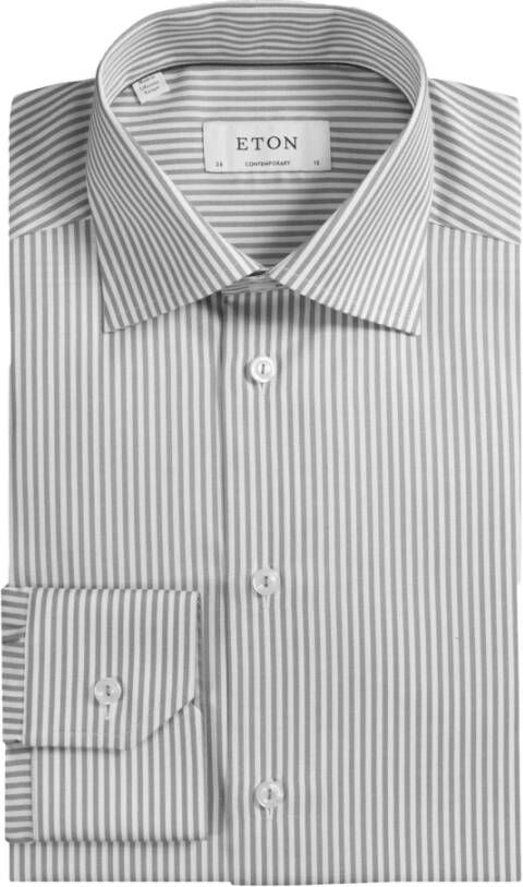 Eton Contemporary fit overhemd Grijs Heren