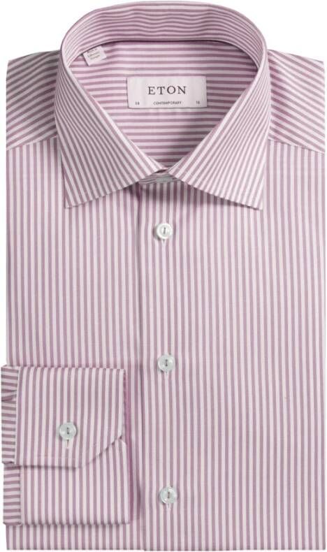 Eton contemporary overhemd shirt Paars Heren