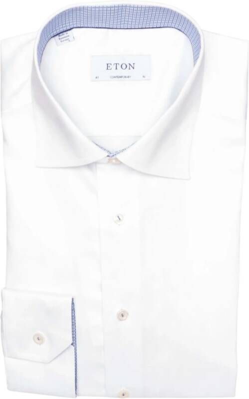 Eton Moderne wit overhemd met stretch Productomschrijving White Heren