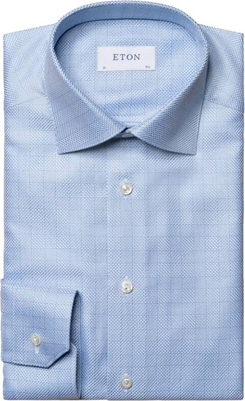 Eton Contemporary shirt Blauw Heren