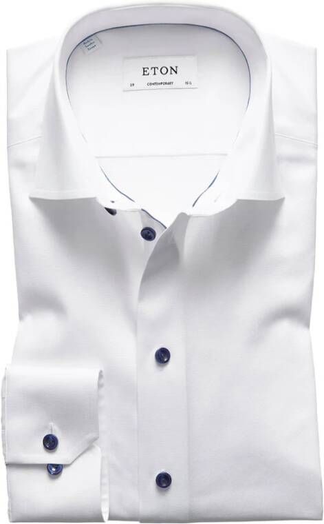 Eton Klassiek Overhemd White Heren
