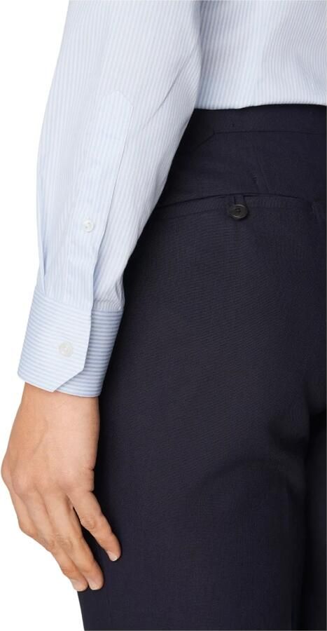 Eton 100% katoenen business overhemd slim fit lichtblauw met streep - Foto 7