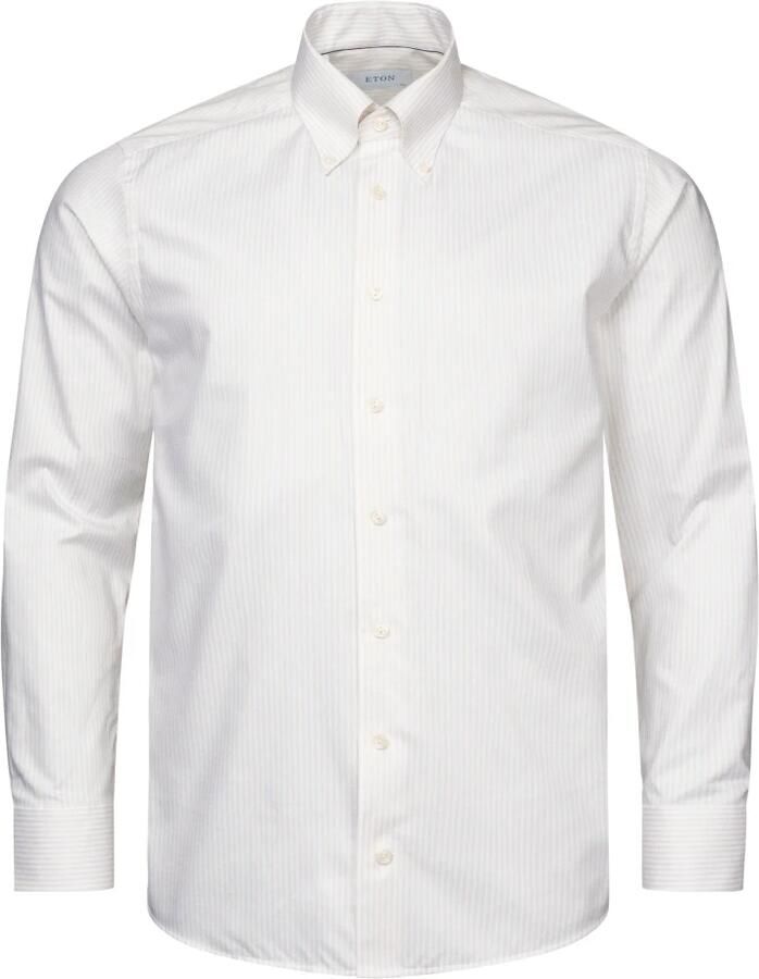 Eton Oxford lange mouw overhemden beige Heren - Foto 4