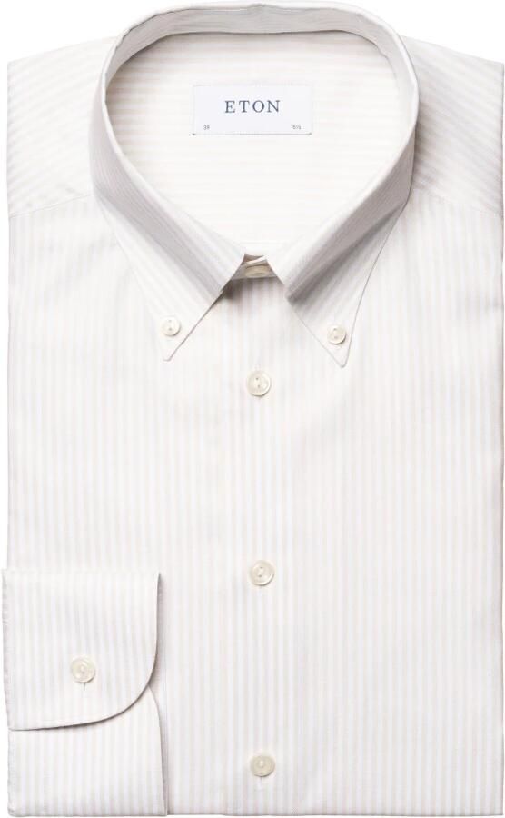 Eton Oxford lange mouw overhemden beige Heren - Foto 5