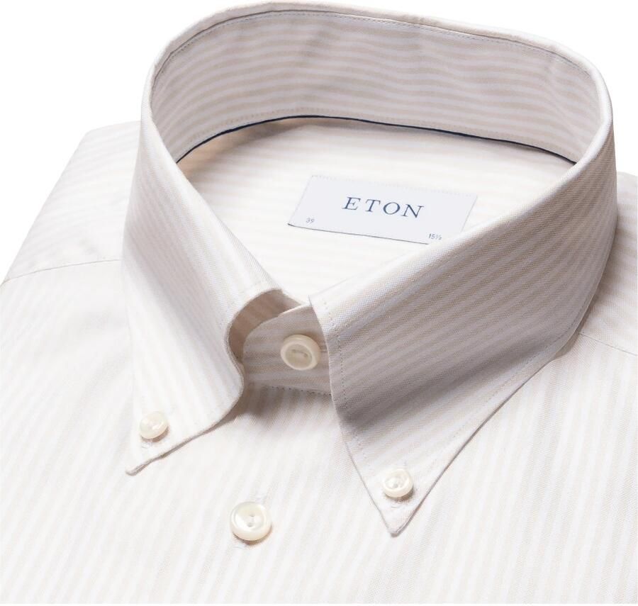 Eton Oxford lange mouw overhemden beige Heren - Foto 3