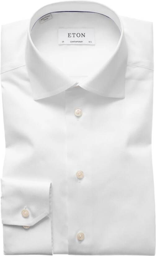 Eton Formeel wit overhemd met extra lange mouw White Heren