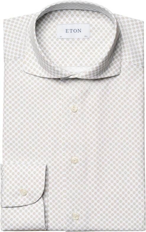 Eton Slim Fit Vierweg Stretch Overhemd White Heren