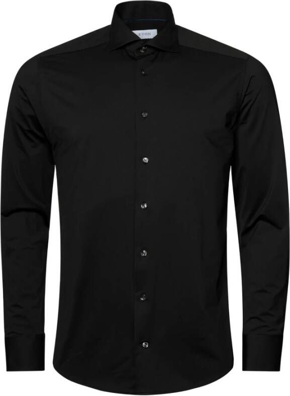 Eton Ultiem Comfort Vierweg Stretch Overhemd Black Heren