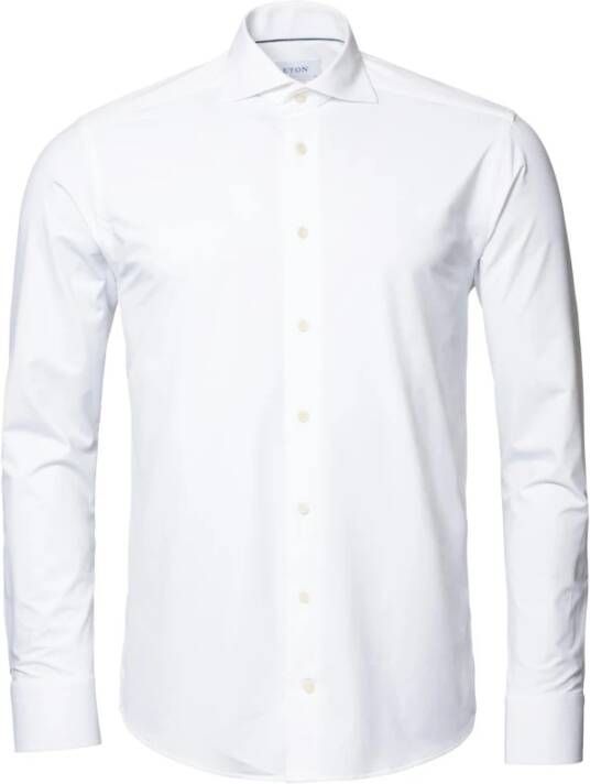 Eton Slim Fit Overhemd met Vierweg Stretch White Heren