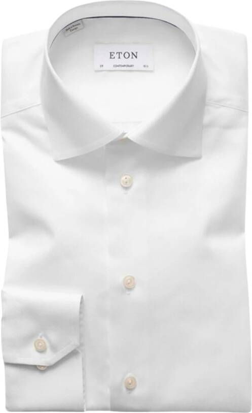 Eton Klassiek Wit Overhemd Hoogwaardige Materialen en Tijdloos Design White Heren