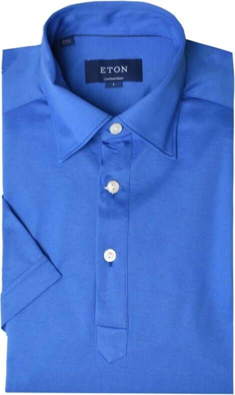 Eton Tijdloze Klassieke Casual Overhemd Blue Heren