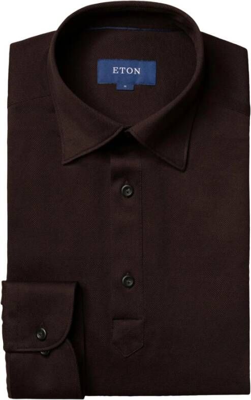 Eton Het Klassieke Overhemd Brown Heren