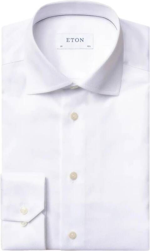 Eton Klassiek Wit Overhemd Hoogwaardige Materialen en Tijdloos Design White Heren