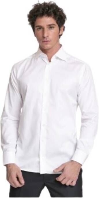 Eton Formeel Katoenen Twill Overhemd White Heren
