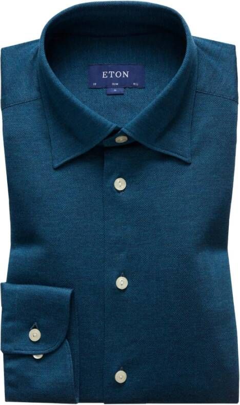 Eton Slim fit overhemd Blauw Heren