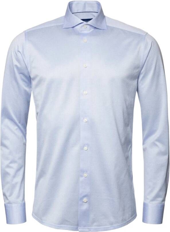 Eton Slim Fit Blauw Formeel Overhemd All-Over Design Blue Heren