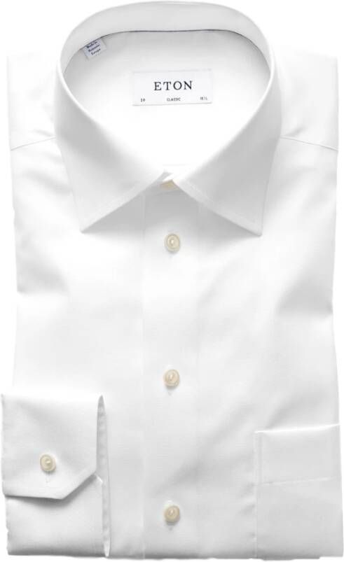 Eton Witte Ethon -klassieke shirts Wit Heren