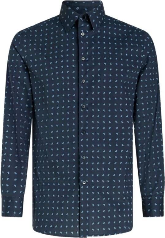 ETRO 201 Overhemd Blauw Heren