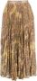 ETRO Beige Georgette Paisley Plissé Rok Beige Dames - Thumbnail 1