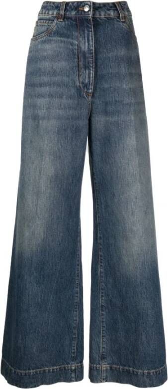 ETRO Blauwe Baggy Fit Hoge Taille Jeans Blauw Dames